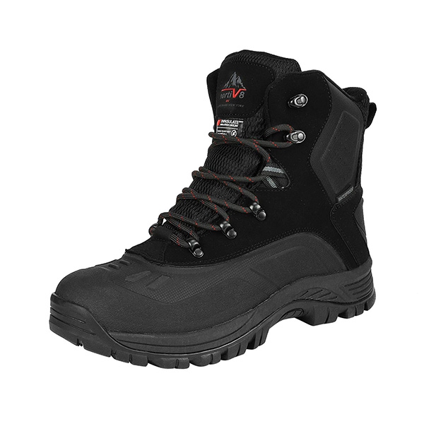 Men's Insulated Waterproof Snow Boots - BLACK -  0